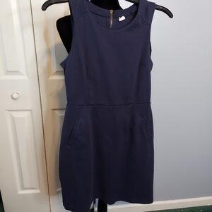Old Navy Ponte Sheth Dress Lost At Sea Navy Blue Size Small Petite